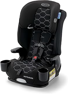 Graco Nautilus 2.0 LX 3-in-1 Forward Facing Car Seat, High Back Booster, Backless Booster Car Seat Featuring InRight & Latch, Hex