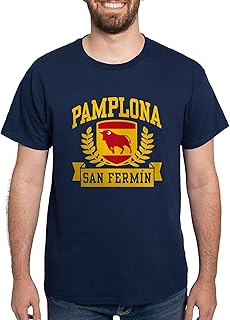 Pamplona San Fermin Dark T Shirt Men's 100% Cotton, Classic Graphic White T-Shirt