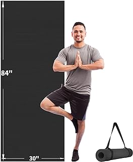 CAMBIVO Yoga Mat for Women and Men, Extra Long and Wide Exercise Mat(72"x48"/84"x30"), Large Non Slip Workout Mat for Yoga, Pilates, Fitness, Barefoot Workouts, Home Gym Studio