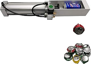 Can Crusher, Pneumatic Cylinder Can Crusher for Soda Beer Eco-friendly Recycling Tool (Silver)