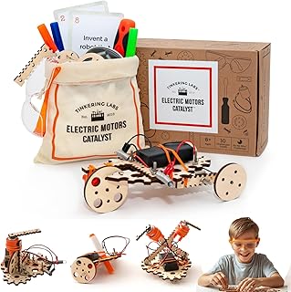 Tinkering Labs STEM Kits for Kids Age 8-10 | Inventors Kids Science Kit, Robot Building, and Engineering with Electricity Circuits | Coolest DIY Toys and Best Birthday Gifts for 10 Year Old Boy Girl
