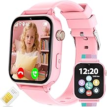 4G Kids Smart Watch - Smartwatch for Kids with SIM Card , GPS Tracker, Video Calling & Voice Chat, One-Key SOS, Alarm Clock, HD Camera, Class Mode, Pedometer, Phone Watch for 4-12 Children (Pink)