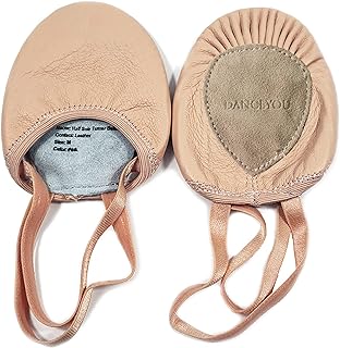 Pirouette Lyrical Leather Half Sole Ballet Jazz Contemporary Practice Turning Dance Shoes Girls Women Boy Men