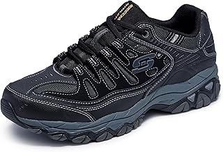 Men's Afterburn M. Fit Fashion Sneakers - Leather Upper, Memory Foam Insole, Rubber Outsole