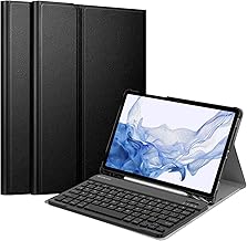 FINTIE Keyboard Case for Samsung Galaxy Tab S8/Tab S7 11 Inch (Model SM-X700/X706/T870/T875/T878) with S Pen Holder, Slim Lightweight Stand Cover w/Detachable Wireless Bluetooth Keyboard, Black