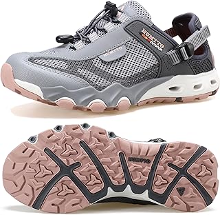 Women's Amphibious Water Shoes - Closed Toe Hiking Sandals Summer Outdoor Water Sandal Non-Slip River Shoes Quick Drying Aqua Shoe