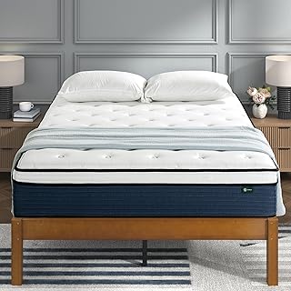 12 Inch Comfort Support Hybrid Mattress [New Version], Queen, Fiberglass Free, Medium Plush, Motion Isolation, Certified Safe Foams & Fabric, Mattress in A Box