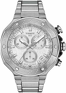 Mens Tissot T-Race Chronograph 316L Stainless Steel case Quartz Watches, Grey, Stainless Steel, 13.95 (T1414171103100)