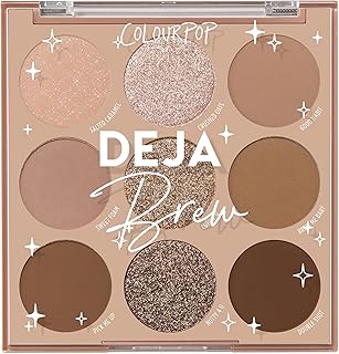 Deja Brew Eyeshadow Palette - Cool-Toned Nude Eye Makeup Palette with Matte, Metallic and Matte Sparkle Finishes - High-Pigment Eye Makeup with a Long-Wearing Formula (0.3 oz)