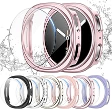 [6+6Pack] for Samsung Galaxy Watch 8 40mm Screen Protector Case, Hard PC Bumper + HD Anti-Fog Tempered Glass Protective Film, Waterproof Face Cover Set for Galaxy Watch 8 40mm Accessories