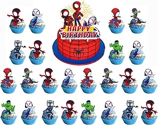 25PCS Cake Toppers Cupcake Toppers Cake Decorations Birthday Party Supplies Decorations (Style 3)