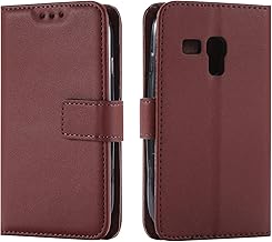Compatible with Samsung Galaxy S3 Mini 8190 Wallet Magnetic Closure Case Cover,Compatible with Samsung Galaxy S3 Mini 8190 Flip Kickstand Case Brown