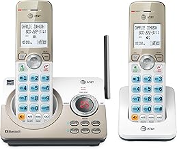 AT&T DL72219 DECT 6.0 2-Handset Cordless Phone for Home with Connect to Cell, Call Blocking, 1.8" Backlit Screen, Big Buttons, intercom, and Unsurpassed Range