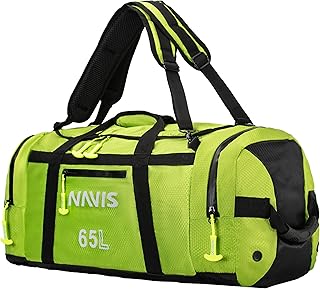 Sailing Duffel – High-Capacity Waterproof Dry Bag for Watersports and Fishing(Acid Lime,65L)
