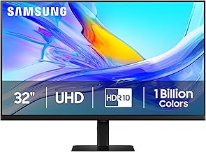 32” ViewFinity S8 (S80UD) 4K UHD IPS HDR10 High Resolution Monitor, USB-C, Height Adjustable Ergonomic Stand, Built-in KVM Switch, Intelligent Eye Care, LS32D800UBNXGO, 2025