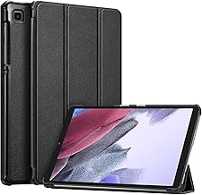 Slim Case for Samsung Galaxy Tab A7 Lite 8.7 Inch 2021 Model (SM-T220/T225/T227), Ultra Thin Lightweight Hard Back Shell Tri-Fold Stand Cover, Black