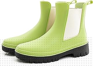Women's Short Rain Boots Waterproof Chelsea Rain Boots For Ladies