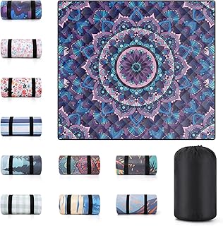 60x80" Extra Large Picnic Blankets Waterproof Sandproof Couple Outdoor Beach Blanket Foldable Grass Park Lawn Concert Mat Summer Camping Essentials Rv Travel Vacation Accessories Festival Gift