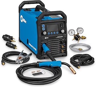 Miller Multimatic 215 PRO Multiprocess Welder – MIG (Steel & Aluminum), DC TIG & Stick Welding Machine, 120V/240V, Home & Workshop Equipment with Spool Gun Capability
