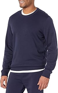 Men's Relaxed Fit Crewneck Sweatshirt, Lightweight Long-Sleeve French Terry (Available in Big & Tall)