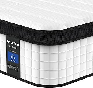 Full Mattress, 12 Inch Hybrid Innerspring Mattress Cool Bed with Breathable Soft Knitted Fabric Cover, 101 Nights Trial, Full Size Mattresses