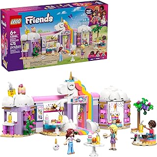 Friends Unicorn Dream Café Building Toy for Girls & Boys - Pretend Playset for Kids, Ages 6+ - Gift for Birthdays - W/Paisley, Aliya, & Iza Minidolls & Accessories - 42684