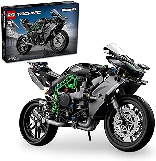 Technic Kawasaki Ninja H2R Motorcycle Toy - Building Toys for Kids, Boys & Girls, Ages 10+ - Kickstand for Display - Model Kit Birthday Gift - 42170