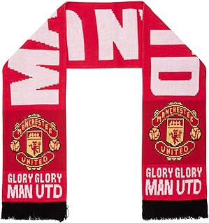 Club Licensed Manchester United 'Glory Glory' Scarf - Red - One Size