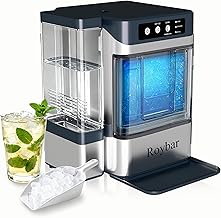 Large Capacity Nugget Ice Makers Countertop One-Click Operation Self-Cleaning Portable Ice Maker 41lbs/24H with There is A Detachable 0.8 Gallons Water Tank Ice Machine for Home,Office