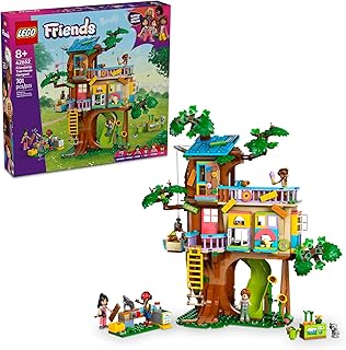 Friends Friendship Tree House Hangout - Building Toy Playset for Kids, Girls and Boys, Ages 8+ - Pretend Play Gift Idea for Birthdays - with 4 Minidolls and 2 Animal Figures - 42652