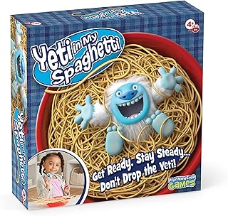 Yeti in My Spaghetti Board Game – Kids Games, Family Game, Multi-Player, Board Games for Family Night, Preschool Toys, Hand-Eye-Coordination Game, Don’t Drop Yeti, Ages 4+