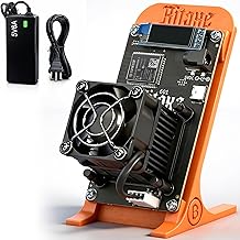 Open Source Bitaxe Gamma 601 Bitcoin Miner - 1-1.2TH/s BM1370 ASIC Solo Miner, Home Crypto Low Power Mining Machine with 2.4G WiFi, OLED Display & Remote Management - Orange-Red