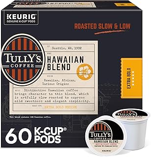 Coffee Hawaiian Blend, Keurig Single Serve K-Cup Pods, Medium Roast, 60 Count, (6 Packs of 10)