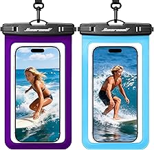 Hiearcool Universal Waterproof Phone Pouch, Dry Bag Compatible for iPhone 17 16 15 14 13 Pro Max XS Plus Samsung Galaxy S22 Cellphone Up to 8.9", IPX8 Water Proof Cell Phone Case for Beach-2Pack