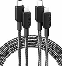 Anker 310 USB C to Lightning Cable(6FT,2Pack, Black), MFi Certified for iPhone 14 Series, and More(Charger Not Included)