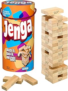 Gaming Jenga Wooden Blocks Stacking Tumbling Tower Game | Party Games for Kids & Families | Stocking Stuffers | Ages 6+ (Amazon Exclusive)