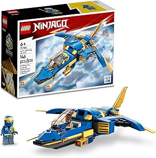 NINJAGO Jay’s Lightning Jet EVO 71784, Upgradable Toy Plane, Ninja Airplane Building Set, Collectible Birthday Gift Idea for Grandchildren, Kids, Boys and Girls Ages 7 and Up