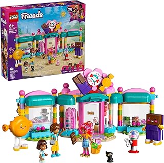 Friends Heartlake City Candy Store Building Toy - Pretend Playset for Kids, Girls & Boys, Ages 6+ - Gift for Birthdays - W/ 2 Minidolls, a Micro-Doll, and a Cat Figure - 42649