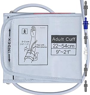 Extra Large Blood Pressure Cuff, 9”-21” (22-54CM) XL Cuff Compatible with Omron BP Monitor, Replacement X-Large Cuff for Adult Big ARM, with 6 Connectors