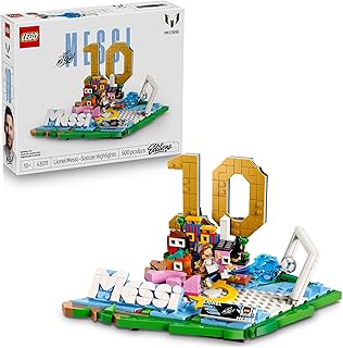 Editions Lionel Messi – Soccer Highlights - Building Set for Boys & Girls, Ages 10+ - Collectible Soccer Gift with Plaque - Kids Bedroom or Shelf Decor - 43011