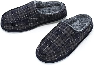 Men's Slippers with Memory Foam, House Shoes for Men Indoor Outdoor, Non-Slip House Slippers Moccasin Style, Size 8-15