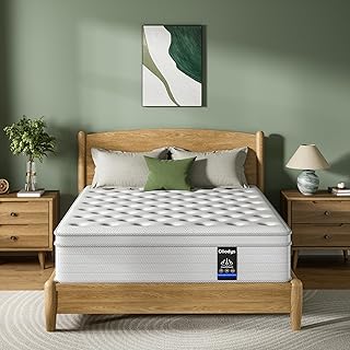 King Mattress, 12 Inch Hybrid Matress with Memory Foam & Individual Pocket Springs,Fiberglass Free, Soft and Breathable, Medium Feel