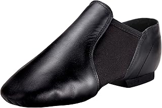 Unisex Leather Upper Jazz Shoe Slip-on for Women and Men's Dance Shoes