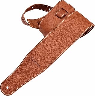 Nefelibata Guitar Strap, 3-inch Wide Full Grain Leather, Lightweight and Soft for Men and Women for Acoustic, Bass and Electric Guitar