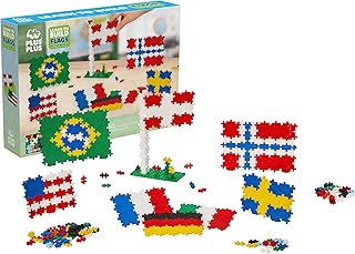 Learn to Build, Flags of the World - Mini Puzzle Building Blocks Set, Stem Toys for Kids - Educational Insights, Classroom Must Haves - Gifts for Boys & Girls