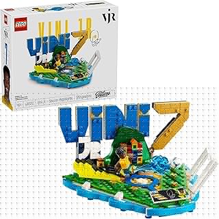 Editions Vini Jr. – Soccer Highlights - Building Set for Boys & Girls, Ages 10+ - Collectible Soccer Gift W/Plaque - Kids Bedroom or Shelf Decor - 43027