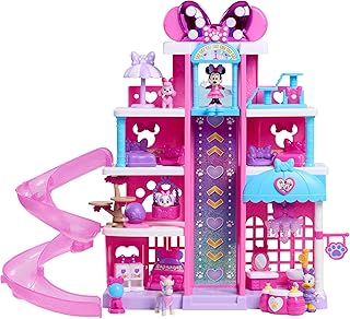 Disney Jr. Minnie Mouse Pet Hotel Playset, 20 Inch Playset, 25 Pieces Included, Ages 3 and Up, Kids Toys for Ages 3 Up by Just Play