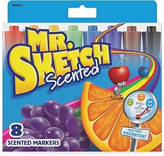Mr. Sketch Scented Markers, Chisel Tip, Assorted Colors, 8 Count - Fun for Kids, Coloring, Spark Creativity, Arts & Crafts