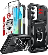 LeYi for Samsung Galaxy A17/A16-5G Phone Case: Samsung A17 Case with Screen Protector [2 Packs], Camera Cover, Military-Grade Heavy Duty Active Outdoor Protection para Galaxy A 17 5G Case, Black