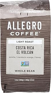 Allegro Coffee, Coffee Costa Rica El Volcan Whole Bean, 12 Ounce